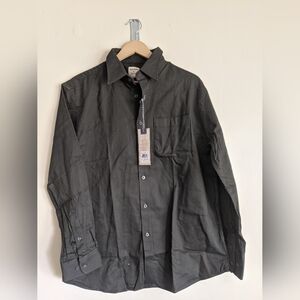 Samuel Windsor Dark Gray Button-Up Shirt Size Large NWT